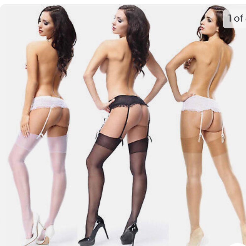 5-1951 Bur-Mil Cameo Dress Sheer Thigh Highs
